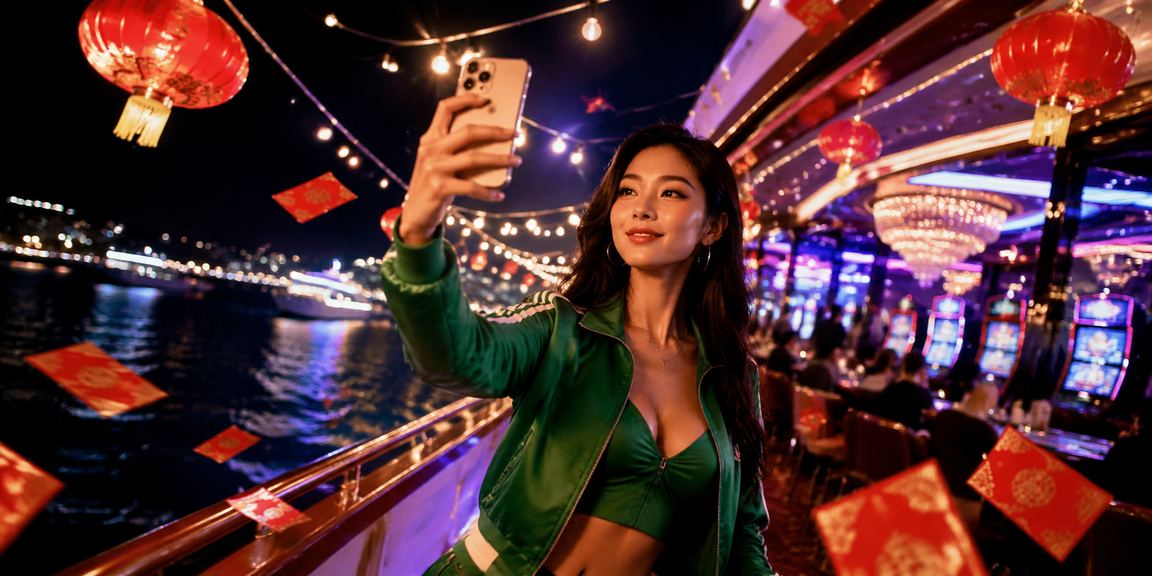 Phong bì đỏ may mắn và đèn lồng lễ hội tại Phú Quốc biểu trưng cho thưởng kèo và nạp tiền trên xsqn